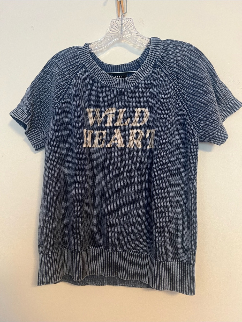 torrid Blue Ribbed Knit Sweater Top
